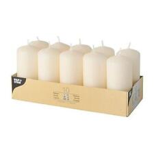 10 x IVORY PILLAR CANDLES 40 X 90 MM WEDDING CHRISTMAS EVENTS CHURCH HOME DECOR