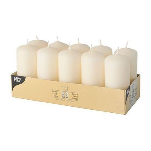 Ivory pillar candles 40 - 10,