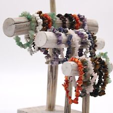 Crystal gemstone stretch bracelet natural gem chips NEW, BUY 2 GET 1 FREE Reiki