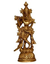 Brass Statue Of Lord Krishna