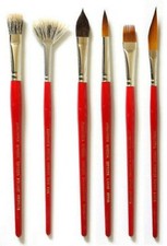 Artmaster Foliage Special Effects Watercolour Paint Brush Set of 6