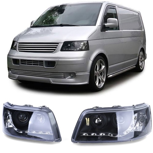 Black led drl headlights - drl, for