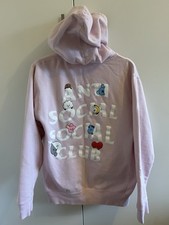ASSC X BT21 Anti Social Social Club BTS Peekaboo Pink Hoodie Size XS