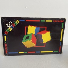 VINTAGE 1989 POLYDRON CREATIVE CONSTRUCTION SQUARES 30 PIECES & BOOKLET BOXED