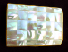 VINTAGE RONSON GP MOTHER OF PEARL LADIES' CIGARETTE CASE 9CM X 6.5CM