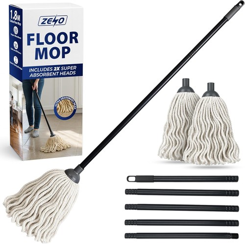 150cm long cotton floor mop - long,