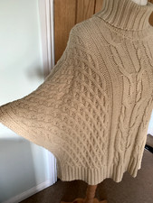 FATFACE ARRAN STYLE PONCHO TOP X/S