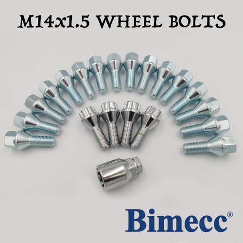 M14x1 r13 27mm wheel bolts - m14x1.5,,
