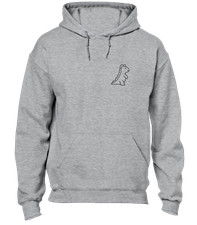 T-REX LEFT BREAST HOODY HOODIE FUNNY CUTE FASHION DINOSAUR DESIGN COOL DESIGN