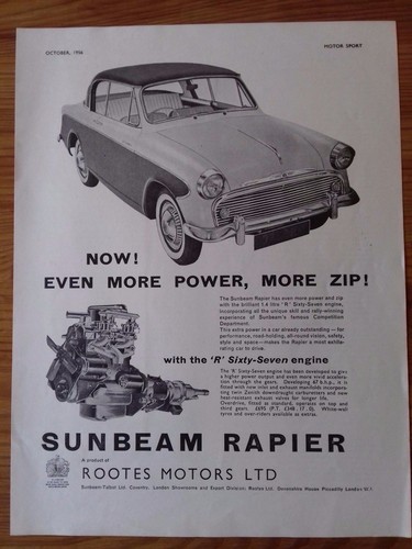 Sunbeam rapier rootes - rootes, group