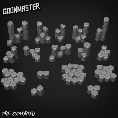 Basalt columns basing kit - columns, kit/