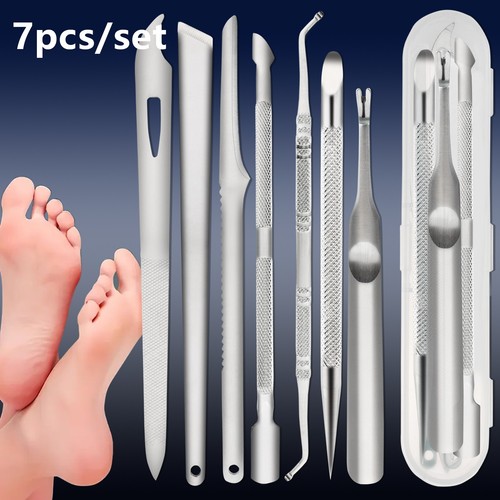 7pcs stainless steel pedicure - stainless,