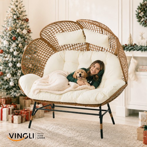Rattan egg basket - egg, chair