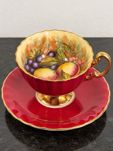 Aynsley orchard fruit teacup - aynsley,