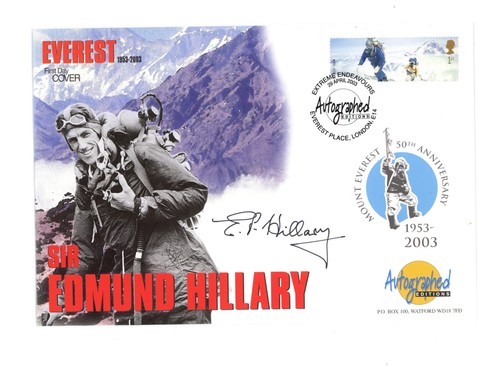 Edmund hillary autograph - edmund,