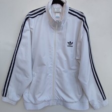 Adidas Originals 90s White Firebird Tracksuit Top Jacket | Men's Large