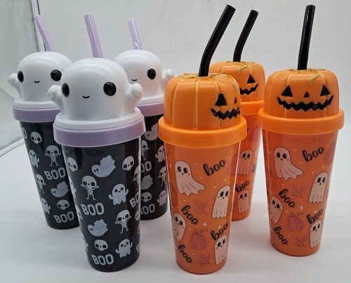 Halloween 6pc plastic - plastic, tumblers