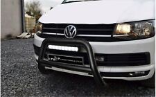 VW T6 TRANSPORTER STEEL BLACK AXLE NUDGE A-BAR BULL BAR GUARD 2015-2020 W K