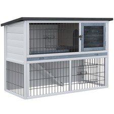 Pawhut rabbit hutch - pawhut,
