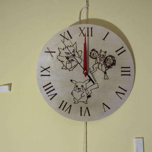Pokemon hand made clock - pokemon,
