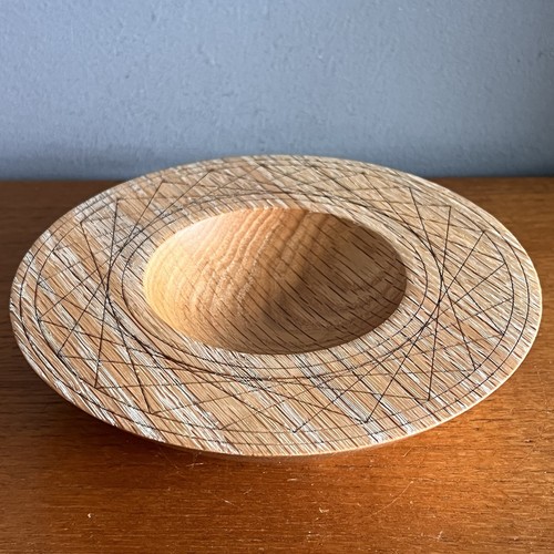 Hand turned wooden oak - turned,