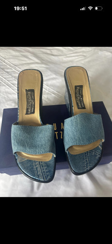 Stuart weitzman denim wedge - stuart,