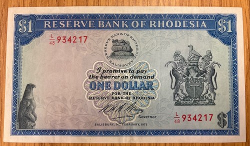 Reserve bank rhodesia one - of,