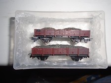 Two Egger Bahn open wagons with ballast loads HOe 009