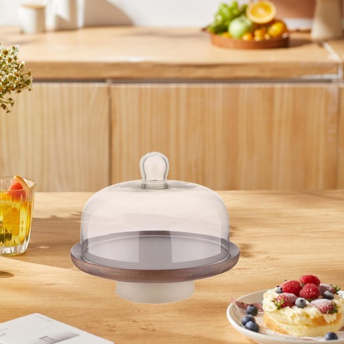 Cake stand with glass - with,