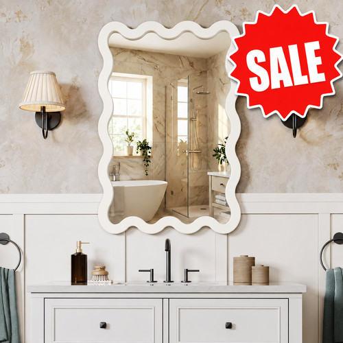 X36 cream white - 24"x36", wavy