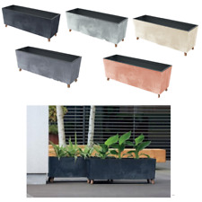 Low Rectangle Concrete Planter