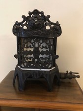 ANTIQUE WELSBACH KERN GAS CAST IRON MANTEL HEATER, MADE IN ENGLAND. 1890'S