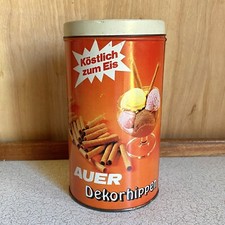 VINTAGE 70s Ice Cream Wafer Biscuit Tin Advertising Display Storage Prop Kitsch