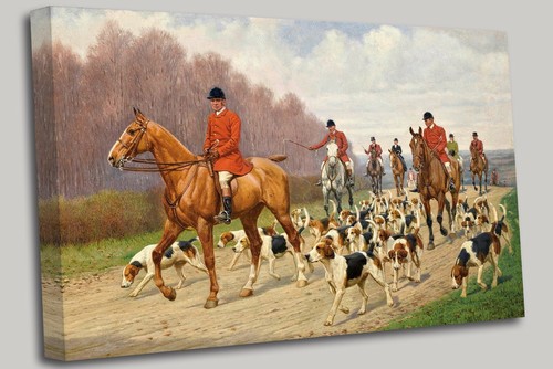 The fox hunt meet - fox, canvas