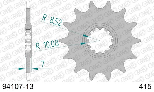 Afam 415 pitch steel front - pitch,