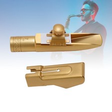 Saxophone Mouthpiece Brass Frosted Gold Plated Bb Tenor Saxophone Mouthpiece