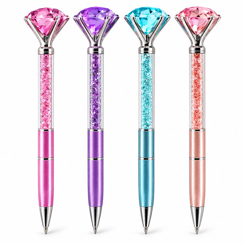 Diamond gemstone pen black - pen,