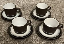 Hornsea Contrast Trio Coffee cup saucer , side brown matt  Retro Vintage