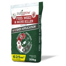 Nutrigrow Weed, Feed & Moss Killer 4in1 Lawn Fertiliser - 20kg | Feed and Weed