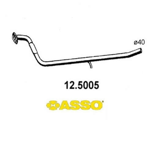 Tubo gas scarico centrale - tubo, di