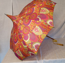 Vintage 1960s psychedelic floral design umbrella 