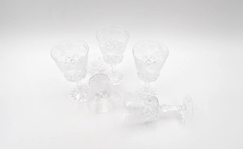 Vintage set five etched - vintage, of