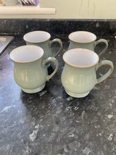 Denby Regency Green Craftsman Style Mugs x 4