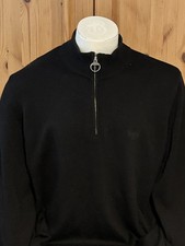 Barbour International Black Quarter Zip Sweatshirt XX Large - VGC