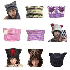 Costume Hats Halloween Gift Warm Soft Cat Ear Hat Adult Outdoors for Halloween