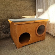 Deluxe wooden cat house - cat, –
