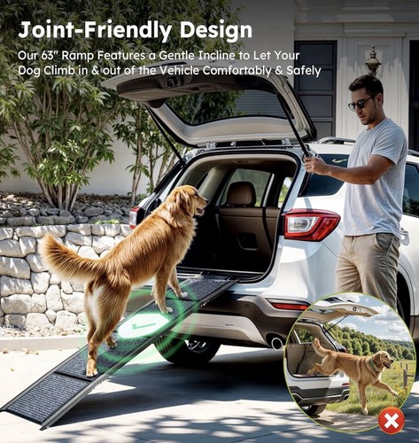 Foldable pet dog car ramp - co-z,