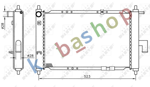 Engine radiator fits - radiator,