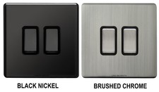 Single or Double Light Switch 1 or 2 Gang 2 Way Wall On/Off Switch 