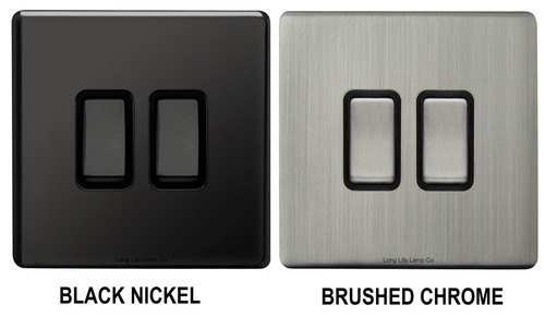 Single double light switch - double,